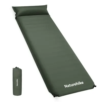 Килимок самонадувний одномісний з подушкою Naturehike CNK2450WS020, 100 мм, темно-зелений