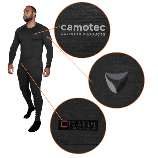 Термобелье Polarheat quadro stretch 3.0 Черная (7414), M