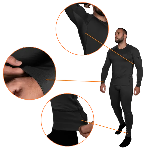 Термобелье Polarheat quadro stretch 3.0 Черная (7414), XXXXL