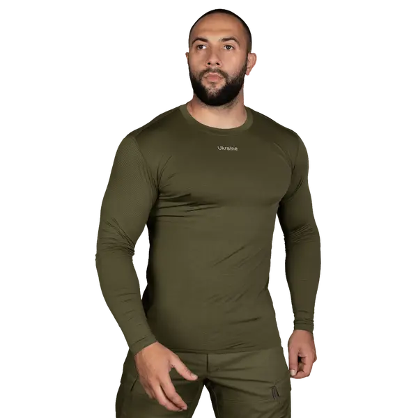 Лонгслів CoolTouch Олива Ukraine (7342), XXXL