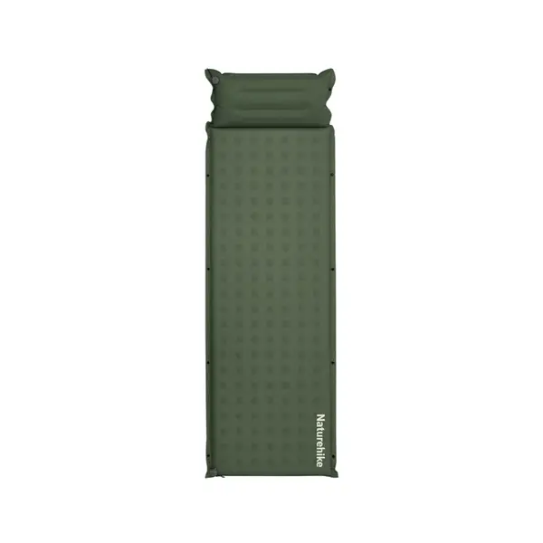 Self-inflating mat with pillow, single, Naturehike CNK2550WS025, 60 mm, green
