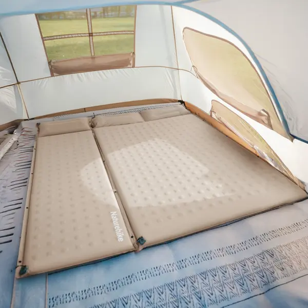 Self-inflating mat with pillow, single, Naturehike CNK2550WS025, 60 mm, green