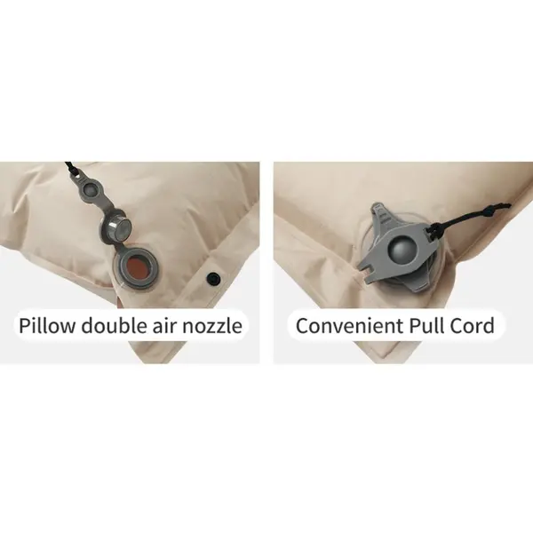 Self-inflating mat with pillow, single, Naturehike CNK2550WS025, 60 mm, green