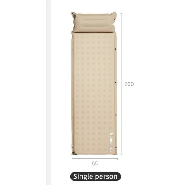 Self-inflating mat with pillow, single, Naturehike CNK2550WS025, 60 mm, green