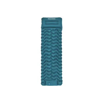 Single inflatable mattress Naturehike CNK2550WS019, 65 mm, with built-in pump, blue