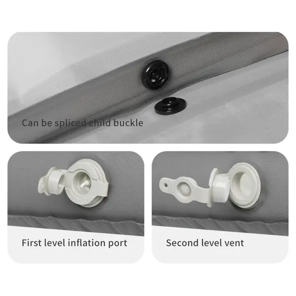 Single air mattress Naturehike CNK2450WS035, 95 mm, with built-in pump, white Single air mattress Naturehike CNK2450WS035, 95 mm, with built-in pump, white