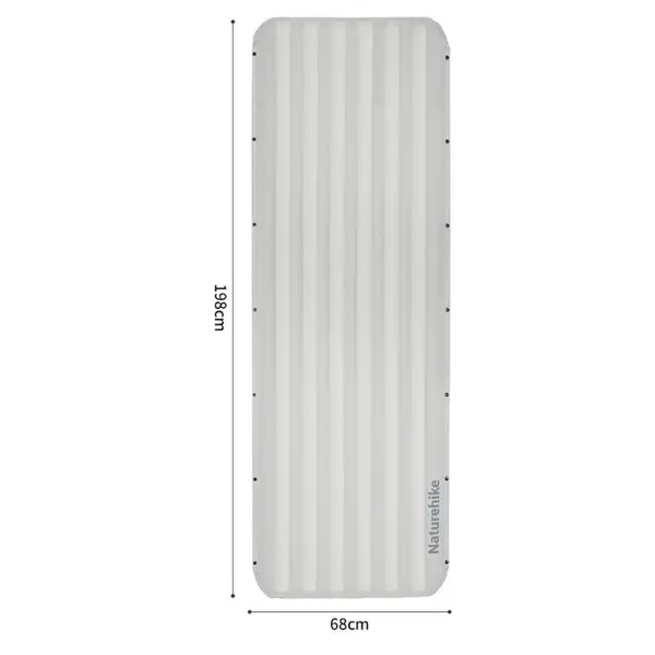 Single air mattress Naturehike CNK2450WS035, 95 mm, with built-in pump, white Single air mattress Naturehike CNK2450WS035, 95 mm, with built-in pump, white