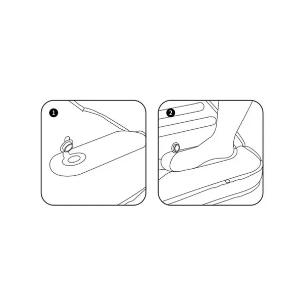 Single air mattress Naturehike CNK2450WS035, 95 mm, with built-in pump, white Single air mattress Naturehike CNK2450WS035, 95 mm, with built-in pump, white