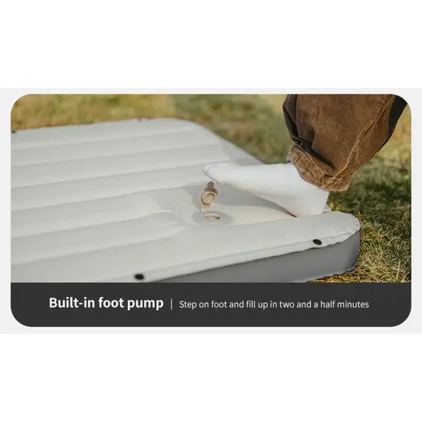 Naturehike CNK2450WS035 single inflatable mattress, 95 mm, with built-in pump, brown Naturehike CNK2450WS035 single inflatable mattress, 95 mm, with built-in pump, brown