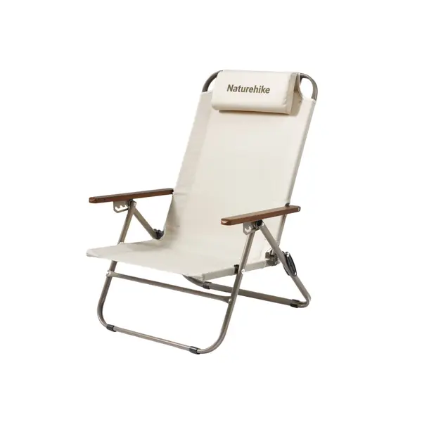 Крісло складане з регульованим нахилом Naturehike CNK2550JJ012, вуглецева сталь, бежевий