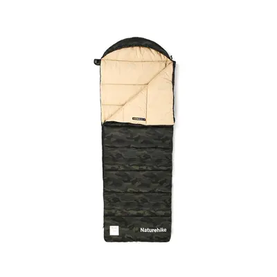 Спальный мешок с капюшоном Naturehike M320 CNK2350WS023, зеленый камуфляж, правый