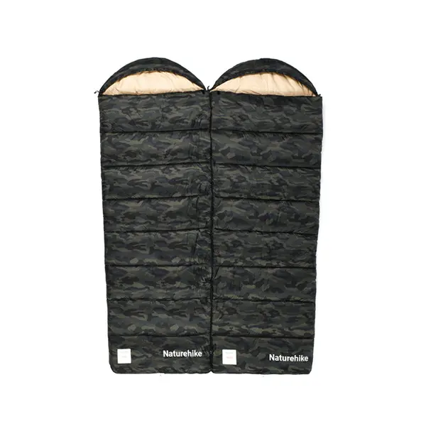 Naturehike M320 Hooded Sleeping Bag CNK2350WS023, Green Camouflage, Left Naturehike M320 Hooded Sleeping Bag CNK2350WS023, Green Camouflage, Left