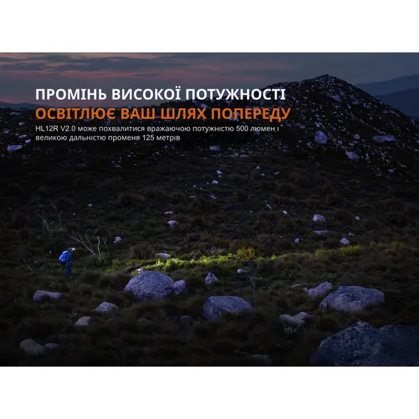 Ліхтар налобний Fenix HL12R V2.0 фіолетовий