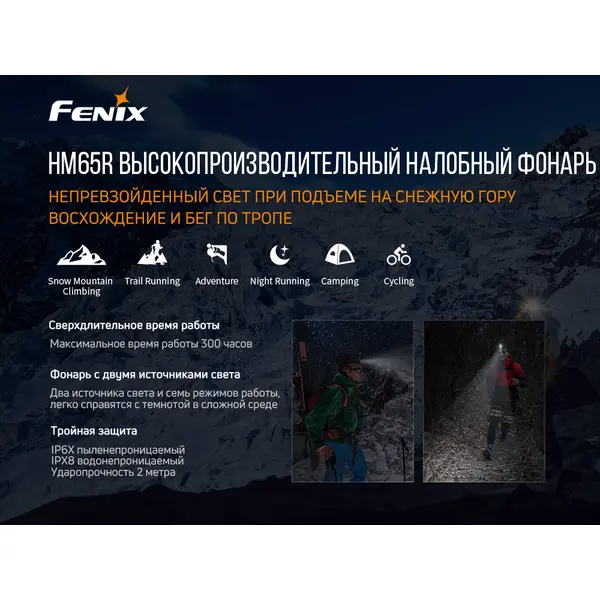 Ліхтар налобний Fenix HM65R