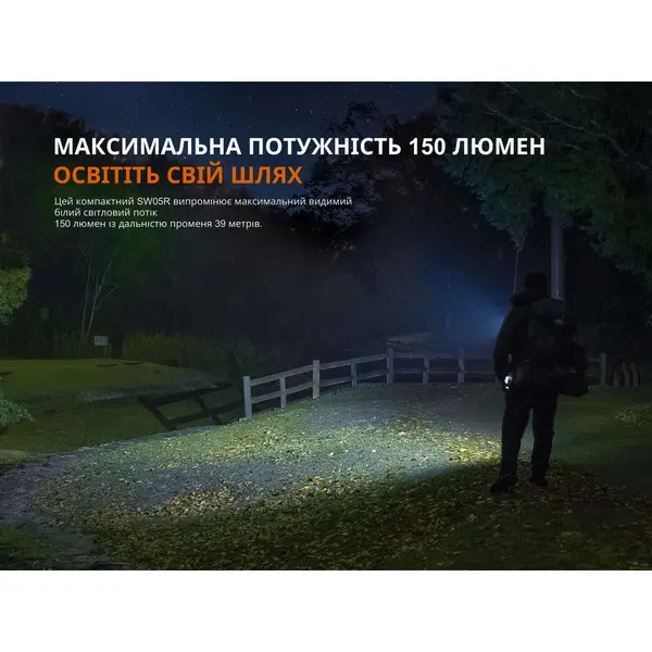 Ліхтар ручний Fenix SW05R-UV LED чорний