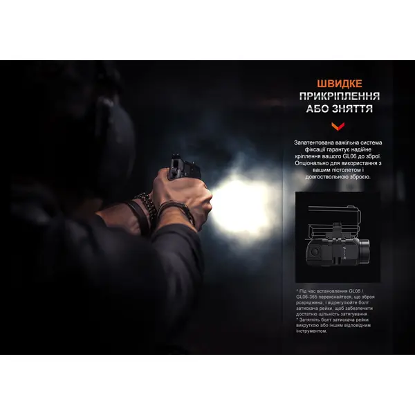 Ліхтар до пістолета Fenix GL06-365