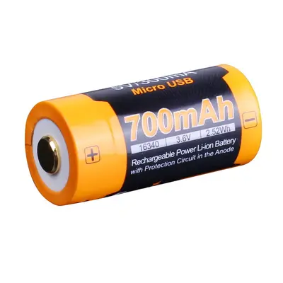 Аккумулятор 16340 Fenix 700 UP mAh Li-ion micro usb зарядка