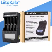 Универсальное интеллектуальное зарядное устройство для Liitokala Lii-500 EU на 4 канала + автомобильный кабель