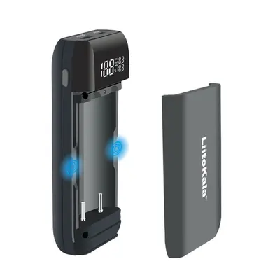 Зарядное устройство-павербанк LiitoKala Lii-MP2 на 2 канала для аккумуляторов серый