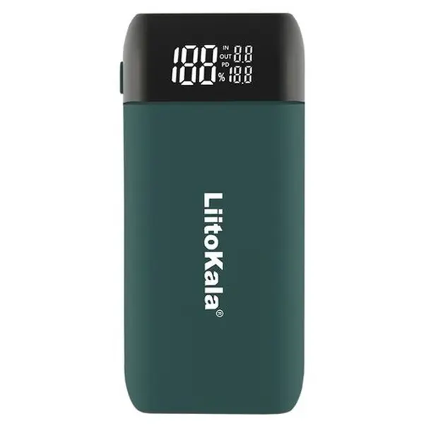 Зарядний пристрій-павербанк LiitoKala Lii-MP2  на 2 канали для акумуляторів, зелений