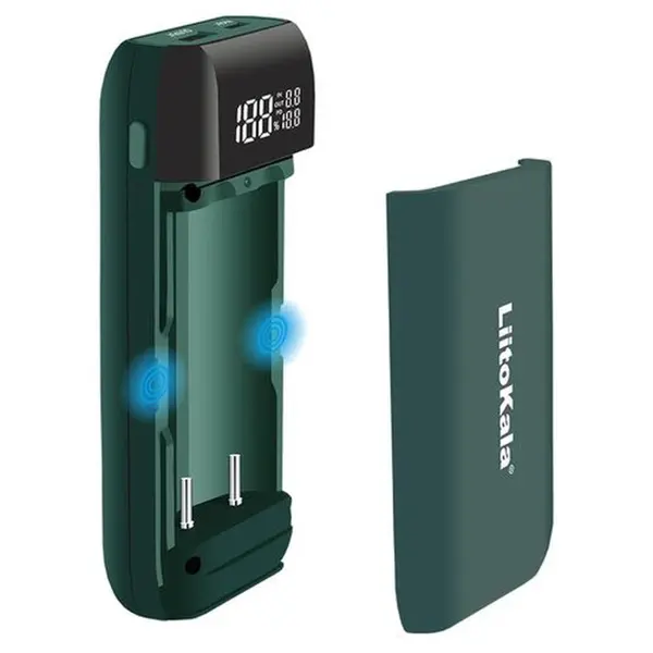 Зарядний пристрій-павербанк LiitoKala Lii-MP2  на 2 канали для акумуляторів, зелений