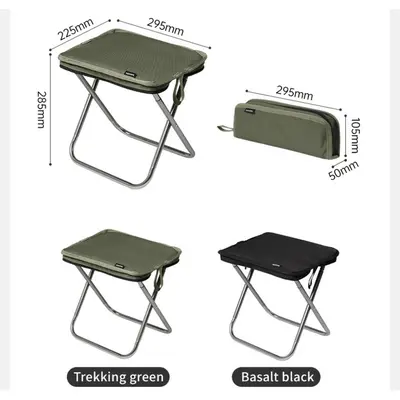 Стілець складаний Naturehike CNK2550JJ011, алюміній, чорний