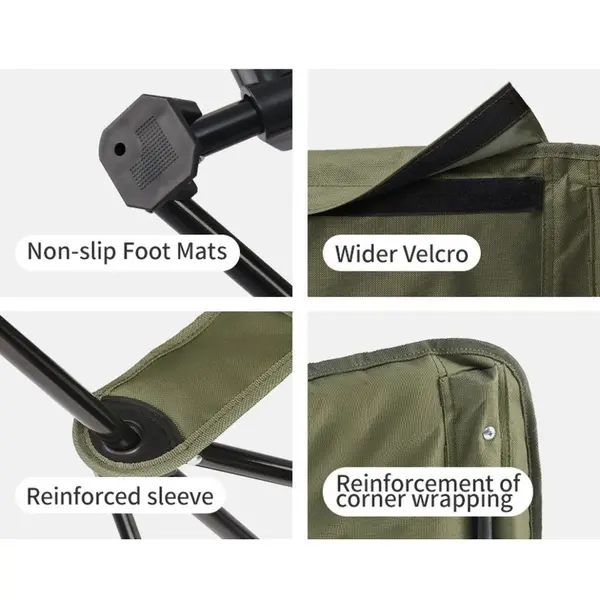 Стілець складаний Naturehike Sea Star 002 CNK2550JJ019, вуглецева сталь, олива