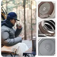 Термос титановий з чохлом Naturehike CNK230CF012 600 ml