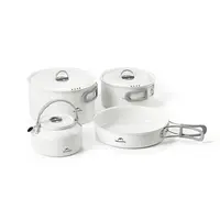 Чайник з керамічним антипригарним покриттям Naturehike CNK2450CF013 0,8 л, алюміній, білий