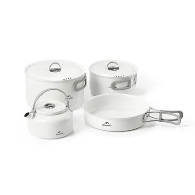 Чайник з керамічним антипригарним покриттям Naturehike CNK2450CF013 0,8 л, алюміній, білий