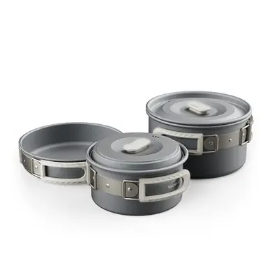 Набір посуду (2 каструлі, сковорідка) Naturehike CNK2450CF010, алюміній
