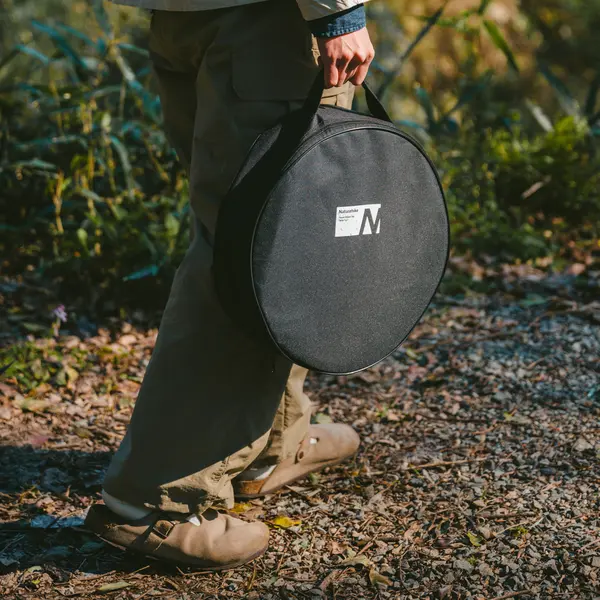 Настільна кругла піч із решіткою гриль Naturehike CNK2550CF010, 36*32.6*12 см, хромоване залізо