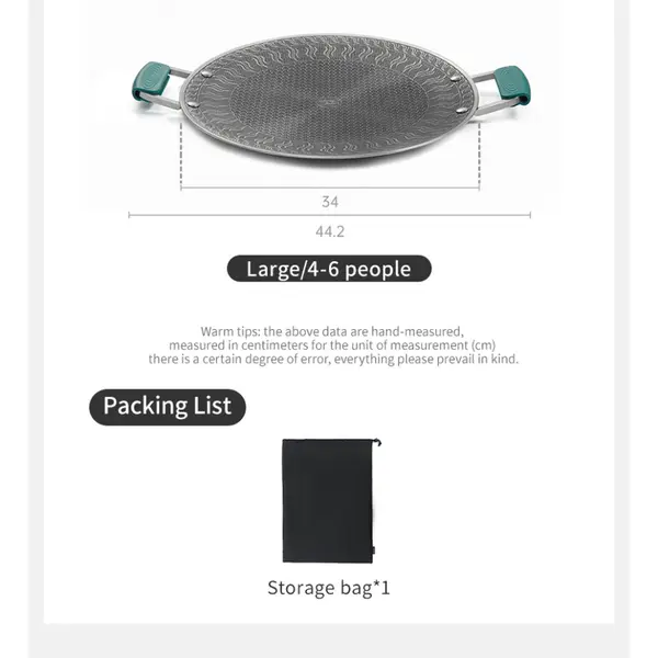 Сковорода з нержавіючої сталі з силіконовими ручками Naturehike CNK2550CF011, 34 х 34 см