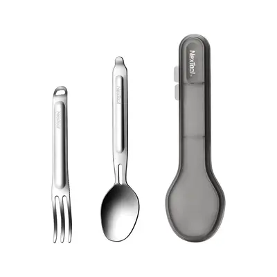 Туристичний набір ложка-виделка NexTool Portable Stainless Steel Tableware, нержавіюча сталь