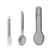 Туристичний набір ложка-виделка NexTool Titanium Tableware Set, титан