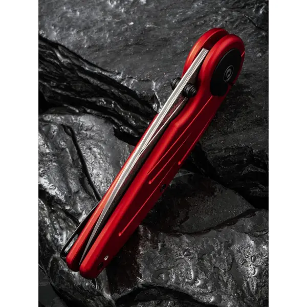 Ніж складаний туристичний Civivi Starflare, (8.4 см) Damascus / Aluminum червоний