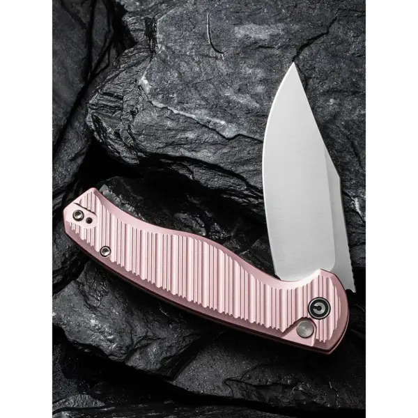 Ніж складаний туристичний Civivi Stormhowl, (8.4 см) Nitro-V / Aluminum рожевий