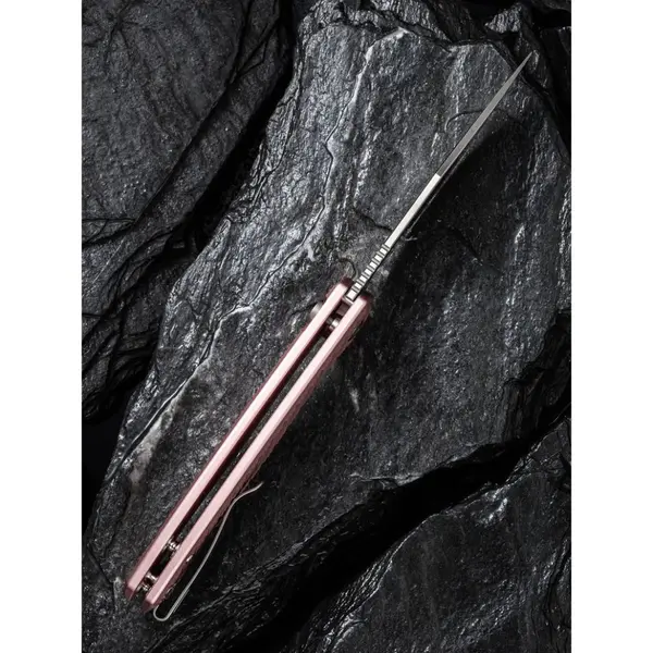 Ніж складаний туристичний Civivi Stormhowl, (8.4 см) Nitro-V / Aluminum рожевий