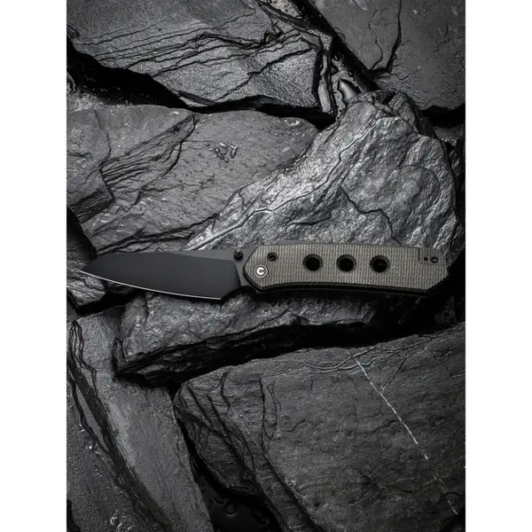 Ніж складаний туристичний Civivi Vision FG, (8.9 см) Nitro-V / Micarta темно-сірий