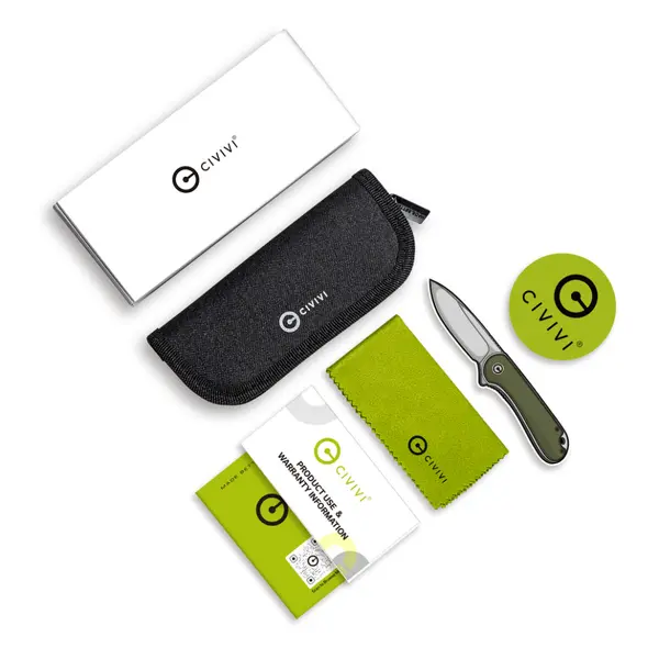 Ніж складаний туристичний Civivi Vision FG, (8.9 см) Nitro-V / Micarta темно-сірий