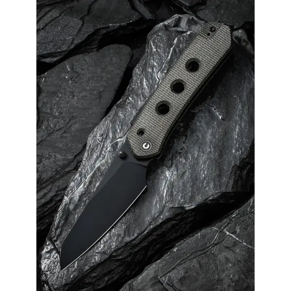 Ніж складаний туристичний Civivi Vision FG, (8.9 см) Nitro-V / Micarta темно-сірий