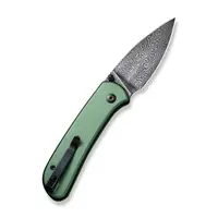 Нож складной карманный Civivi Qubit, (7.6 см) Damascus / Aluminum темно-зеленый