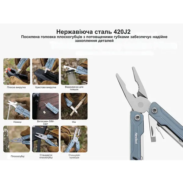 Мультитул NexTool Mini Sailor Pliers S11 блакитний