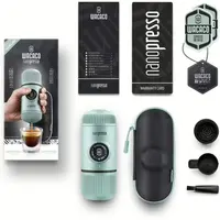 Портативная эспрессо-кофеварка Wacaco Nanopresso голубая с чехлом, механическая, для молотого кофе