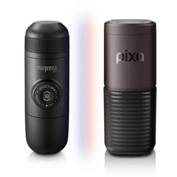 Портативна електрична еспресо-кавоварка Wacaco Pixapresso для меленої кави та капсул, темний бурґунд