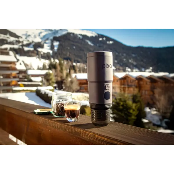 Портативна електрична еспресо-кавоварка Wacaco Pixapresso для меленої кави та капсул, темний бурґунд