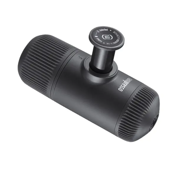 Портативна еспресо-кавоварка Wacaco Nanopresso сіра з чохлом, механічна, для меленої кави