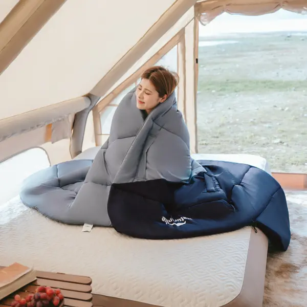 Спальник з капюшоном Naturehike Sunny Day PL02 U250 CNK2550WS028, (8,5°C), правий, коричнево-зелений