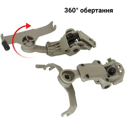 Кріплення для навушників Peltor Comtac на рейки ARC - NeckFlip Helmet Rail Mount Kit (TAN)