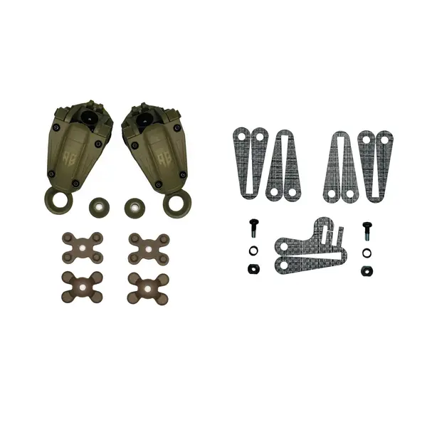 Universal mount for active headphones on ARC rails - NeckFlip Helmet Rail Mount Kit 2.0 (TAN)